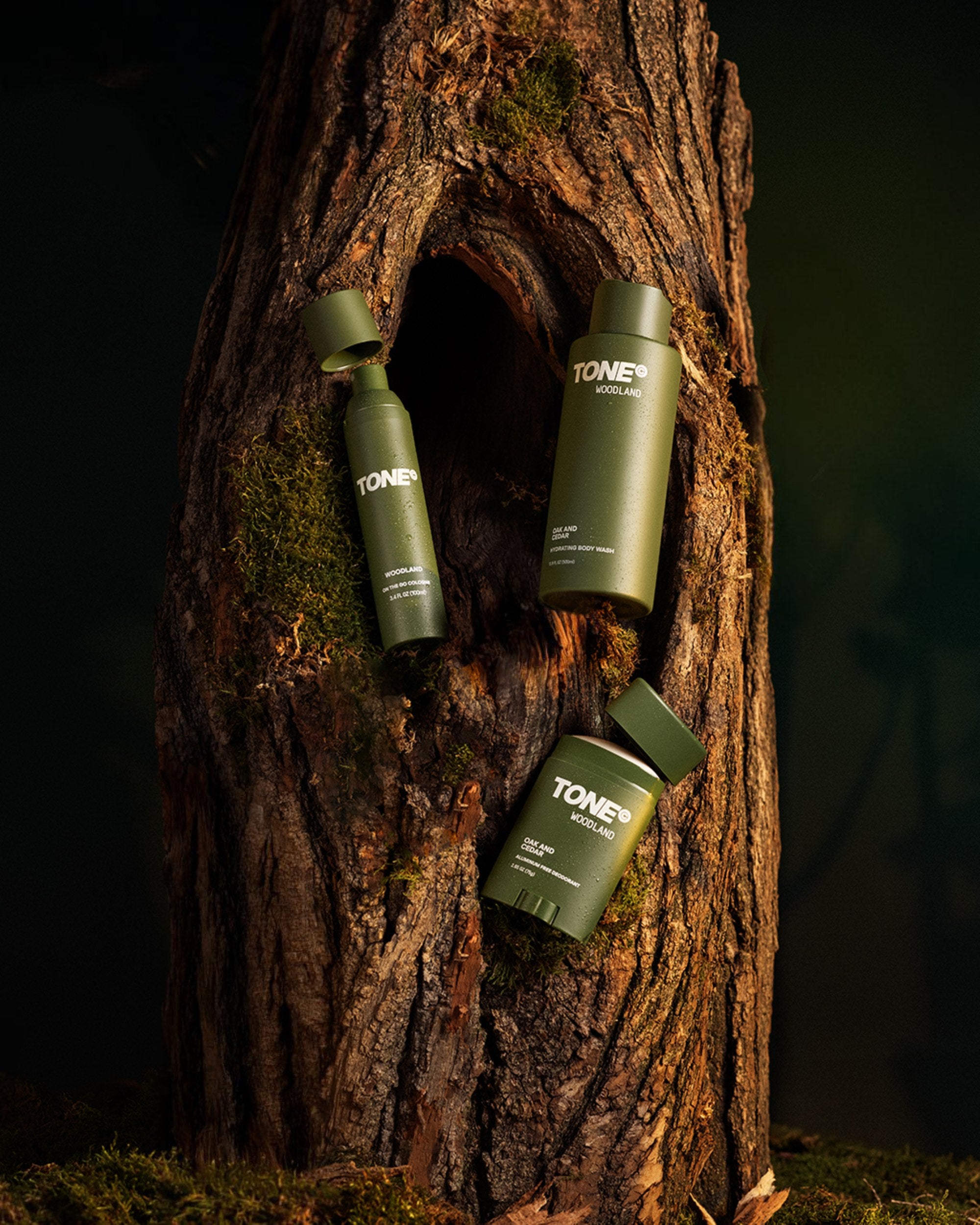 TONE Woodland-Scented Personal Care Products