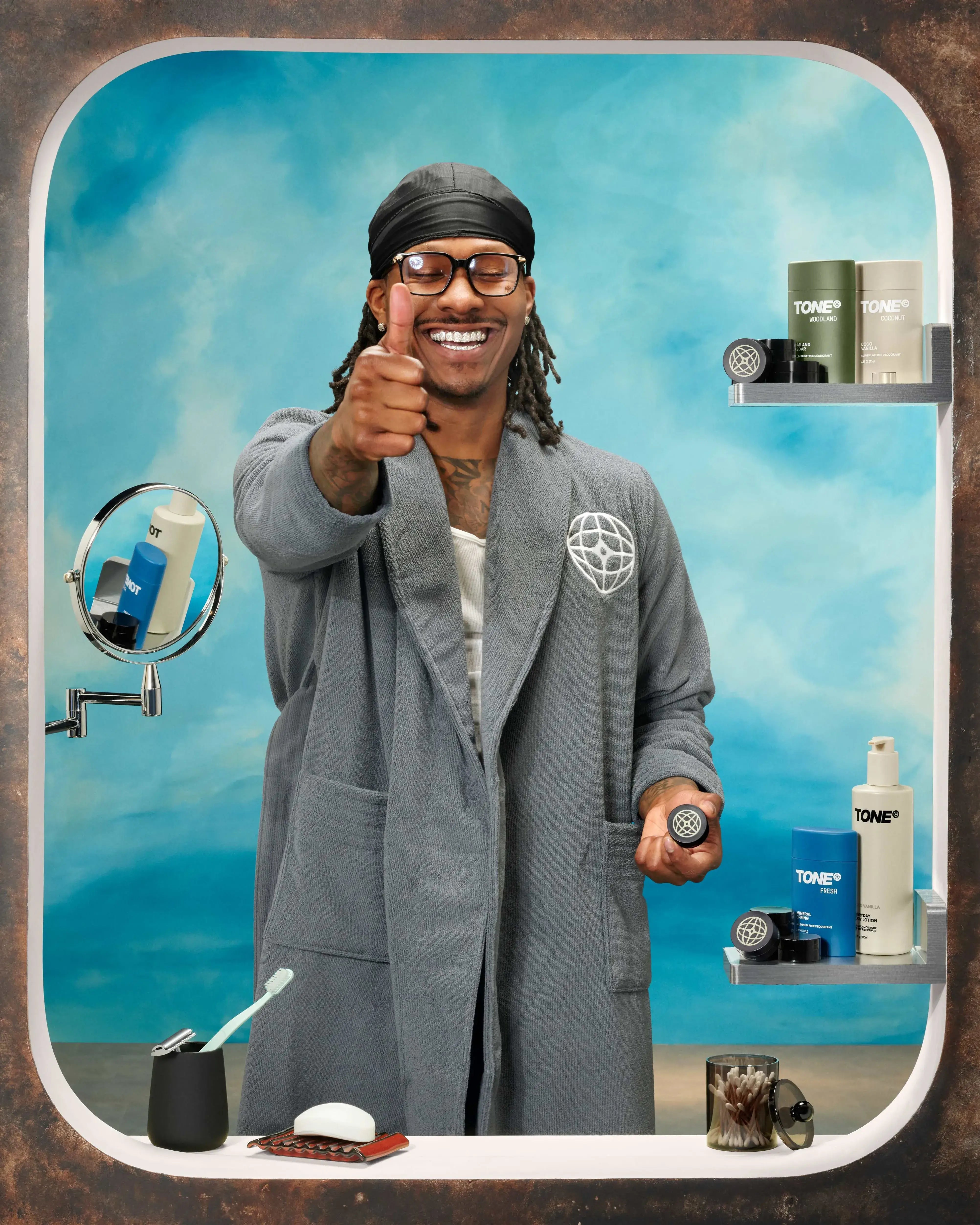 Duke Dennis using TONE Lip Balm
