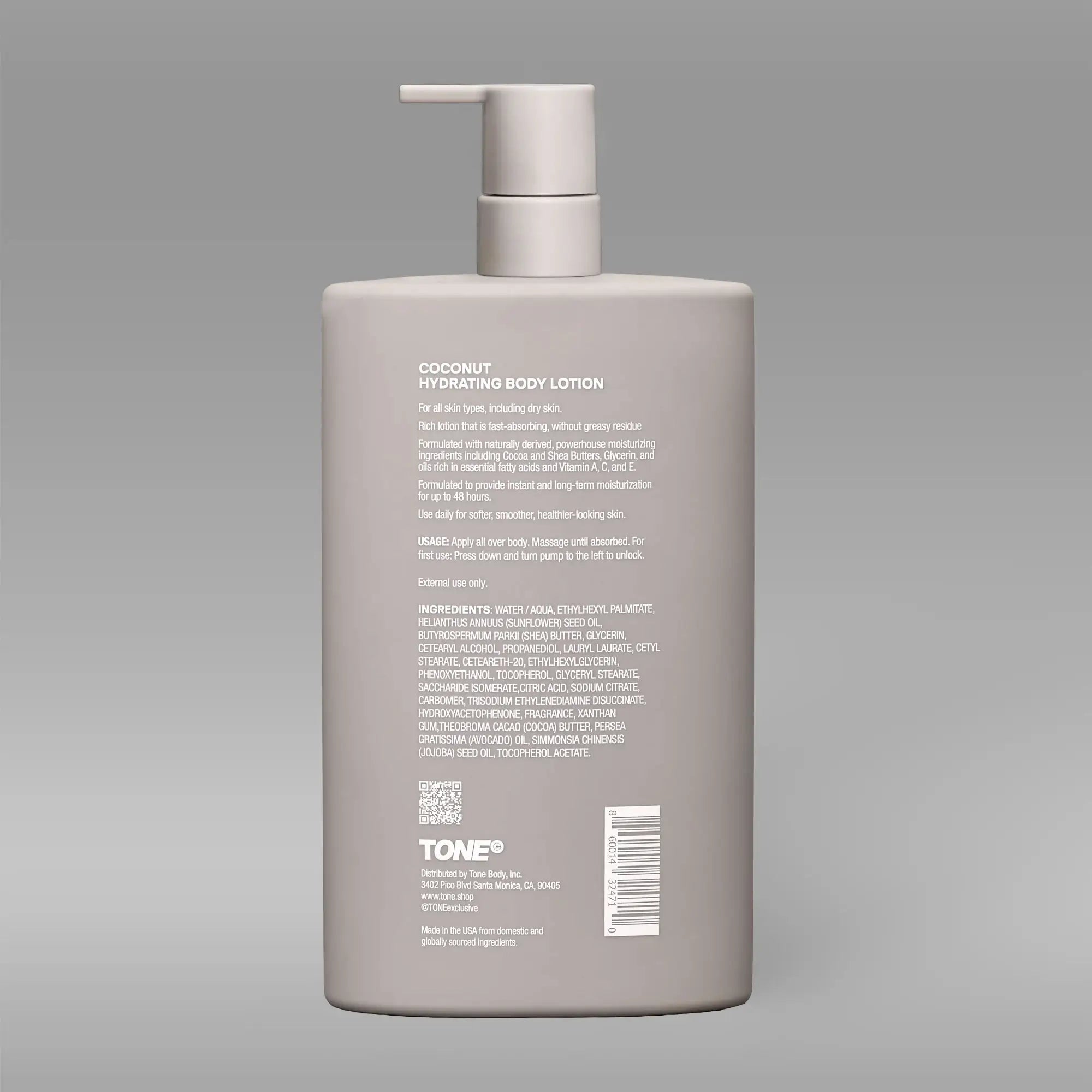 TONE Coconut Everyday Lotion - back